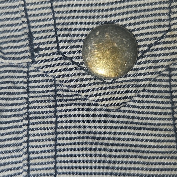 SO Pinstriped Hooded Button/Zipper Long Sleeve Jacket - Picture 6 of 6